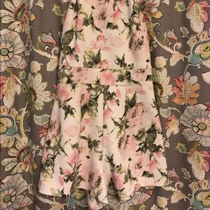 Halter Neck Floral Romper